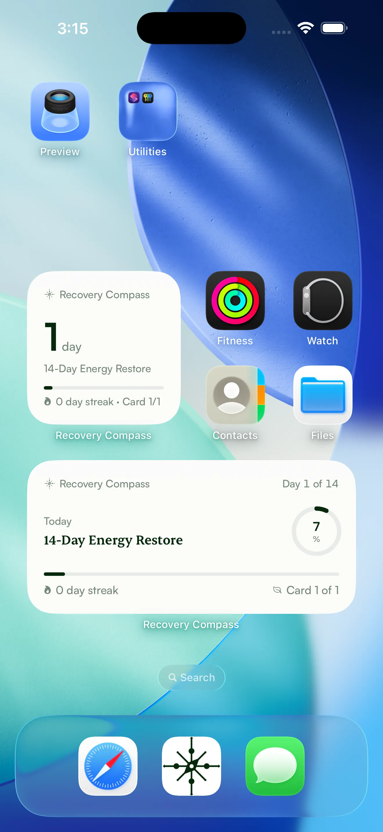 Recovery Compass Widget